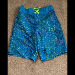 Boys Cat & Jack Shark Swim shorts medium 8-10